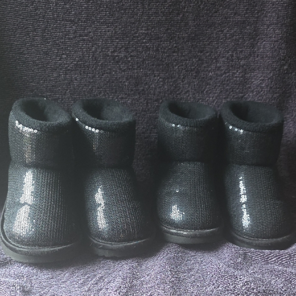 UGG Black Sequin Kids Boots